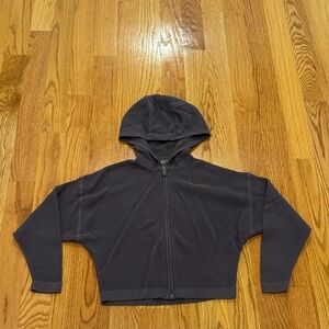 WOMENS size S Sweaty Betty purple cropped Hooded Sweatshirt